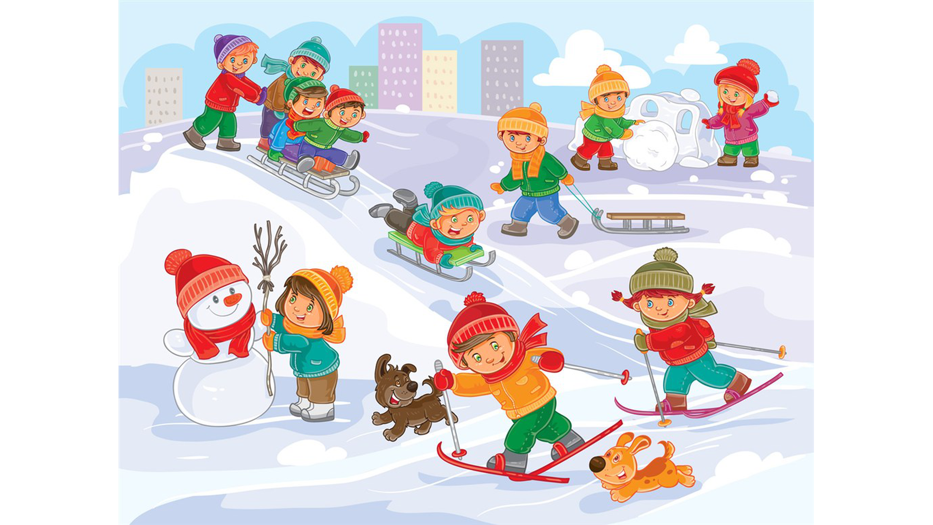 Забавы 1 младшая группа. Зимние забавы для дошкольников. Зимние развлечения для детей. Развлечения зимой для детей. Зимние забавы иллюстрации.
